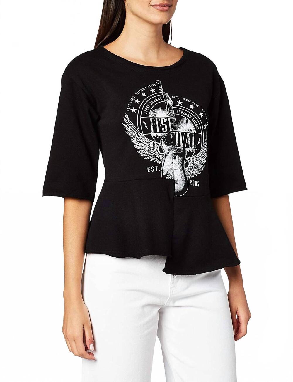 NEW WILLIAM RAST harmony graphic top in black